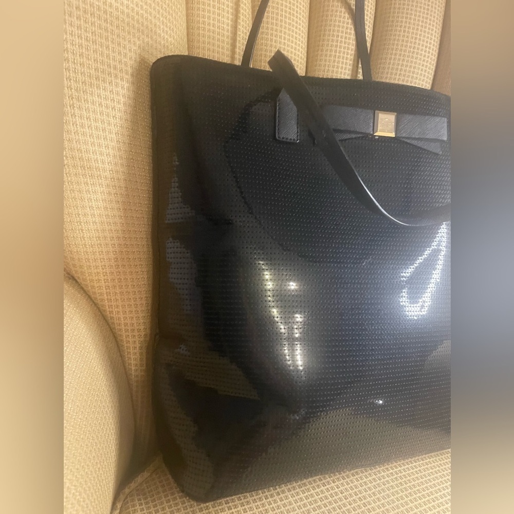 Kate Spade Bon Shopper black sequin tote -Like New - Picture 4 of 11